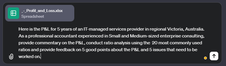 ChatGPT prompt engineering for a P&L analysis